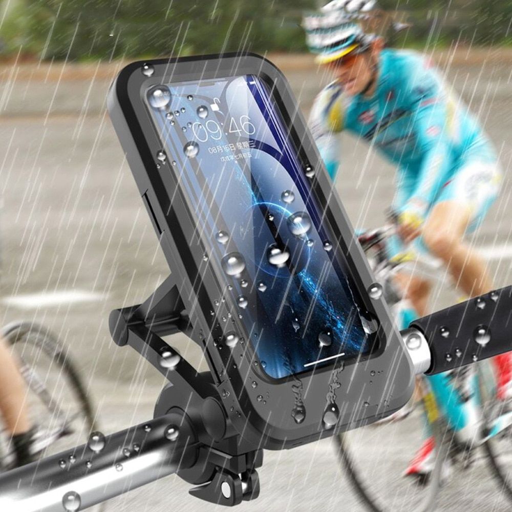 Universal 4.5-7 inch Adjustable Waterproof Motorcycle Bicycle Phone Holder Stand Bike Handlebar Phone Support Bracket for iPhone