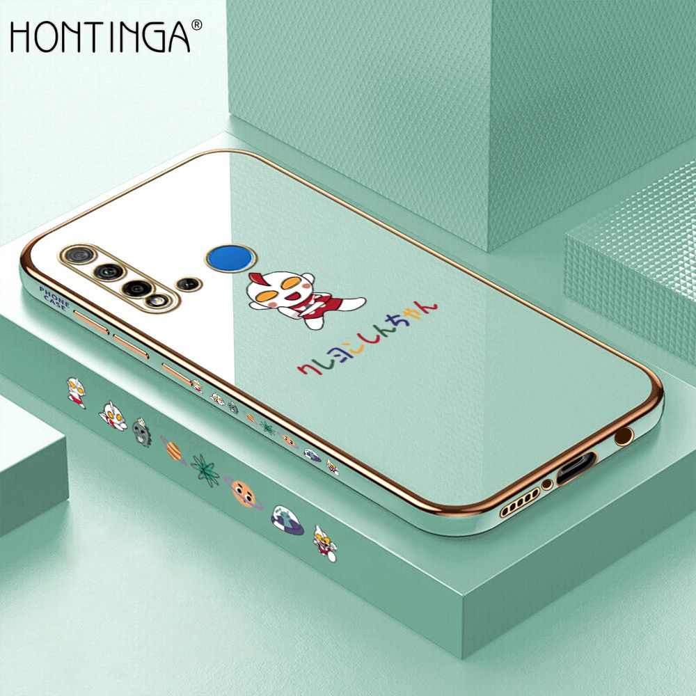 Hontinga for Huawei P20 Lite 2019 Case Luxury 6D Plating Cartoon Anime Hero Side Pattern Soft Back Cover Silicone Square Phone Cases