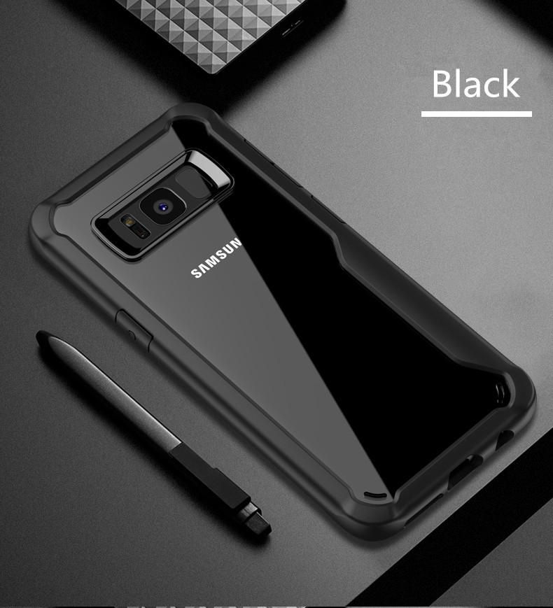Clear Shockproof Phone Case For Samsung S8 S9 S10 S20 Ultra Note 10 8 9 Plus A50 A70 A51 A71 Soft Edge Silicone Transparent Back Cover Protective Casing