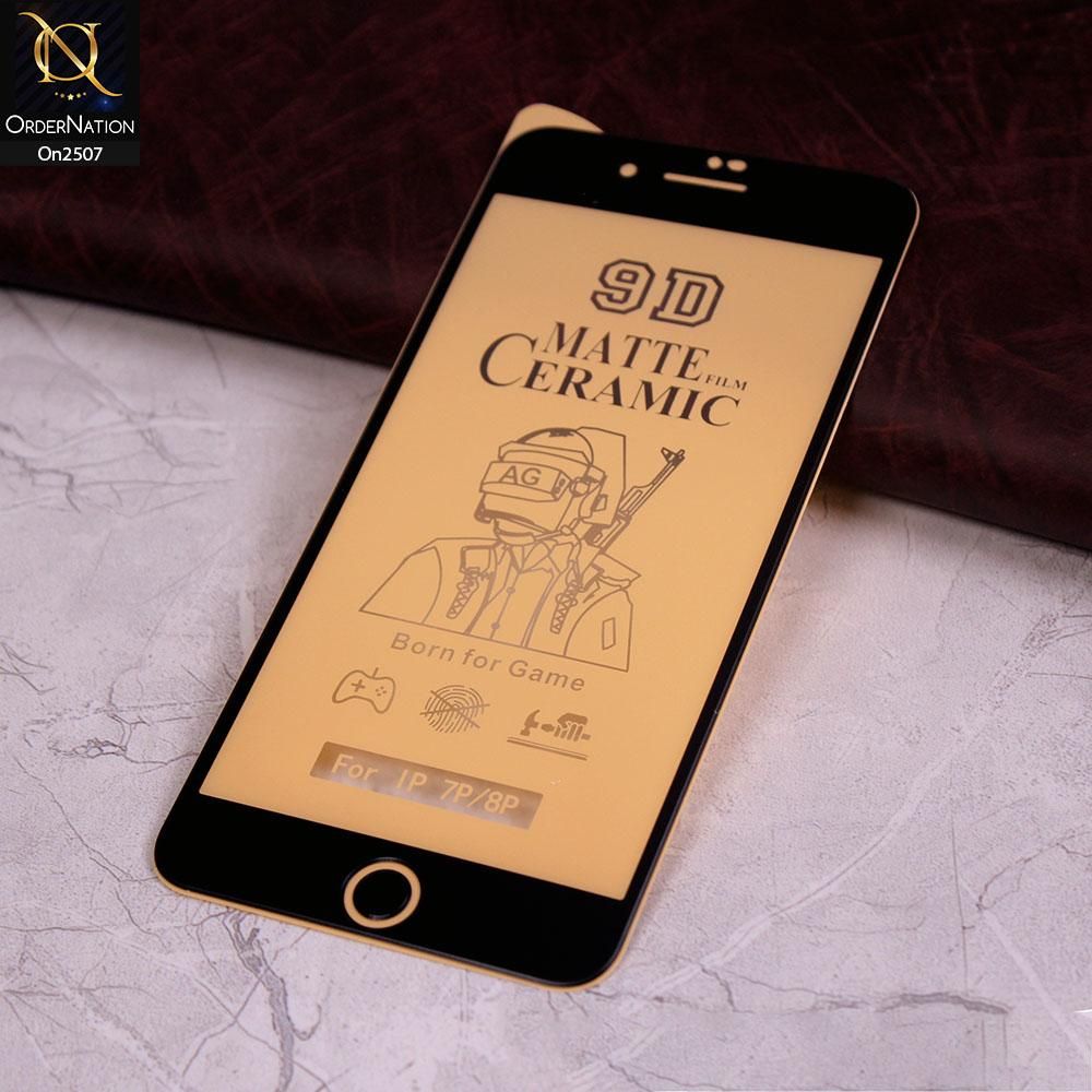 Matte Ceramics Unbreakable Tempered Glass Full Cover Soft Screen Protector for iPhone 6 plus / iPhone 7 Plus / iPhone 8 Plus ( Without Border )