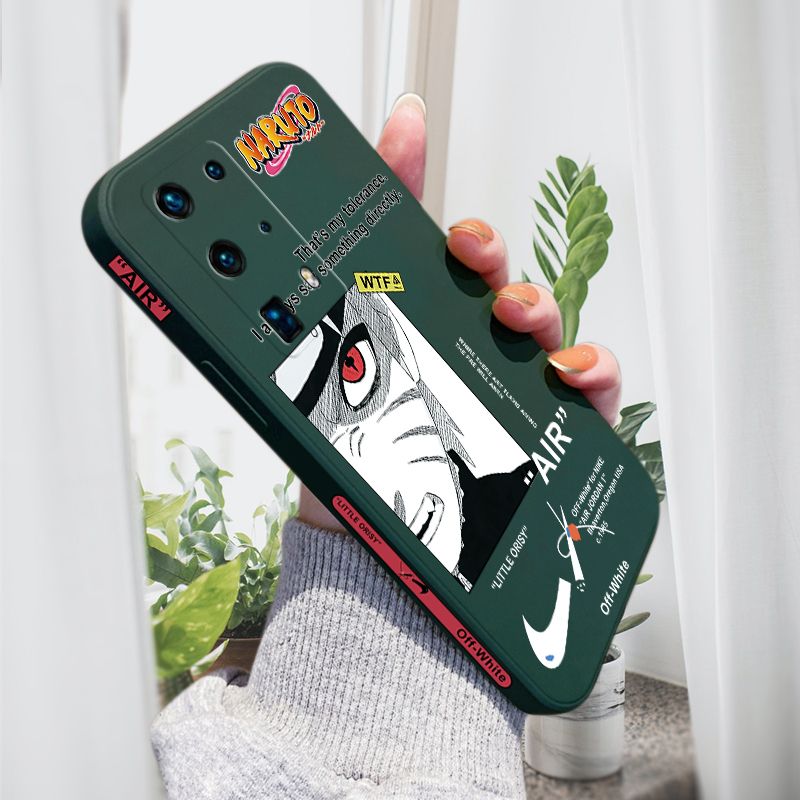 AMORVOR for Huawei P40 Pro Plus Back Cover Anime Uzumaki Naruto Side design Soft Case Liquid Silicone Phone Cases