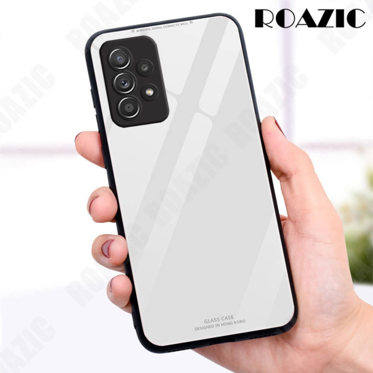 For Samsung Galaxy A32 / A32 4G “HONG KONG Design” Tempered Glass Protector Casing Glass Back Phone Cover