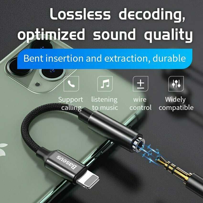 Baseus Audio Converter L3 Adapter from Lightning headphones mini jack 3,5 mm black