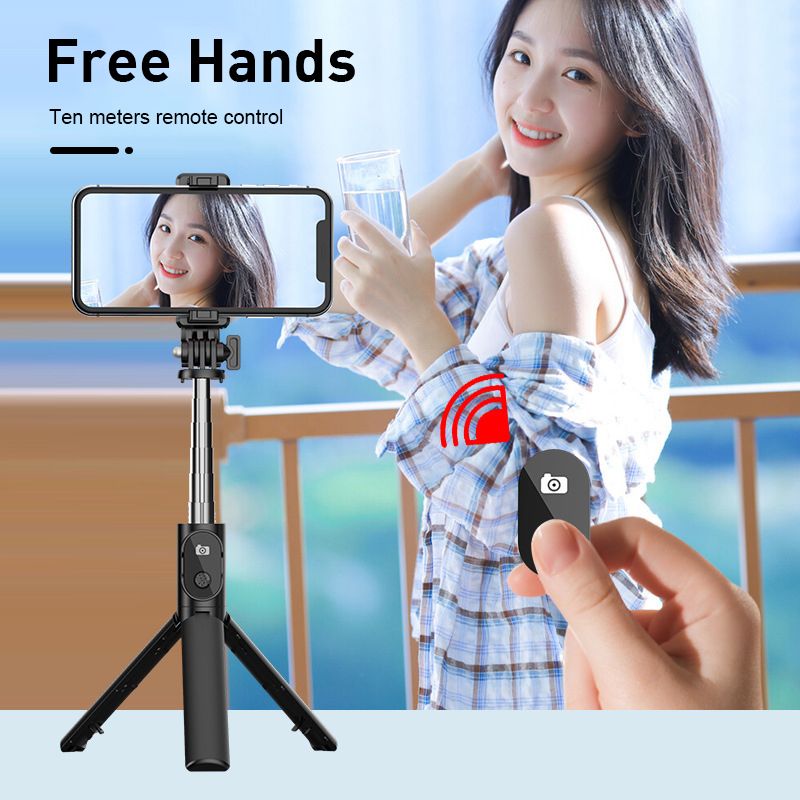 P20S-1 remote control bluetooth mobile phone selfie stick detachable tripod camera stand 69cm horizontal and vertical remote control tripod handheld camera self timer device Professional safety design