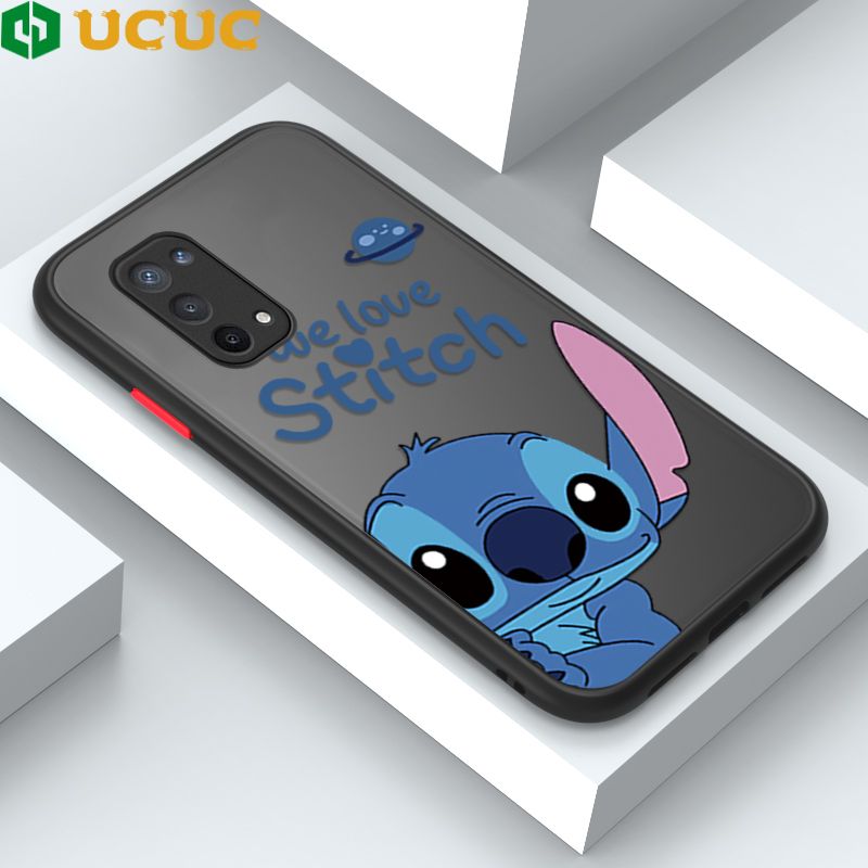 UCUC for OPPO A74 5G Back Cover Peeping Stitch Frosted Transparent Hard Phone Case Thin Shockproof Full Cover Camera Protect Case