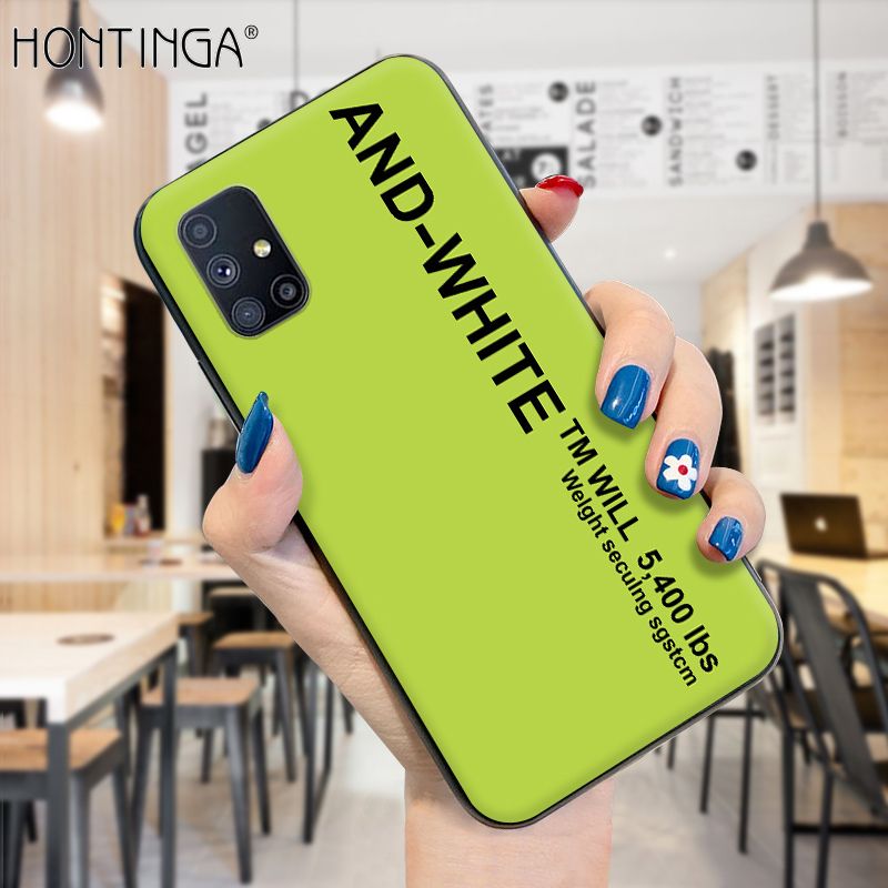 Hontinga for Samsung M51 Case Simple Generous Clean Color Girls Boys Cases Shockproof Soft Silicone TPU Phone Cover