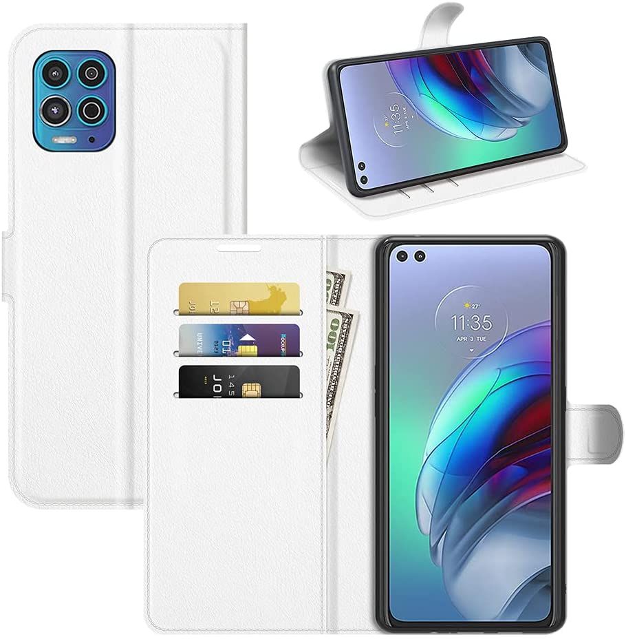 for Moto Edge S Case,Moto G100 Case,with Card Holder PU Leather + [TPU Shell][Kickstand][Card Slots] Magnetic Folio Cover for Motorola Moto Edge S/Moto G100 Phone Case