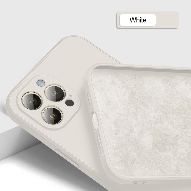 YYDS  Square Liquid Silicone Phone Case For iPhone 11 12 13 Pro Max XS XR X Mini 7 8 Plus SE 2020 Shockproof Back Cover