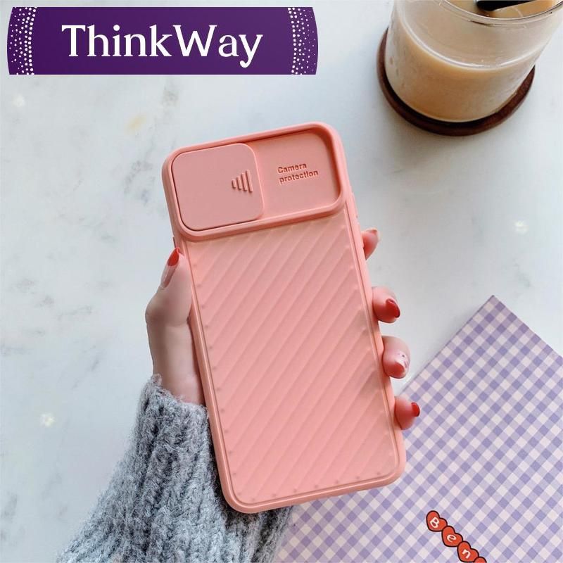 Slide Camera Lens Protector Case For iPhone 12 Mini Soft Silicone Cover For iPhone 11Pro Max X XR XS 6 7 8Plus Matte Back Cover