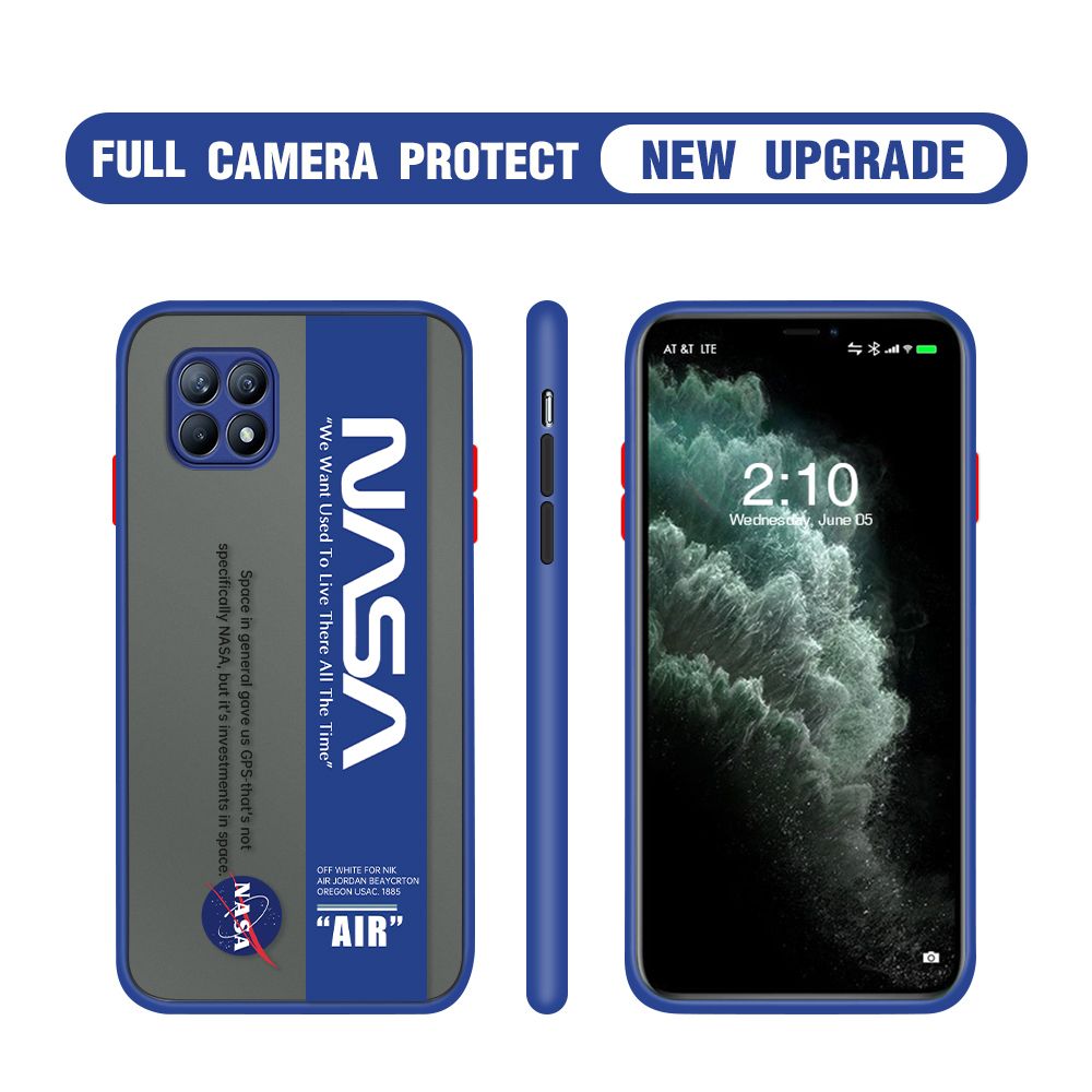 Hontinga for OPPO Reno 4 SE Case Astronaut Space Logo Cases Edge Frosted Transparent Phone Cover