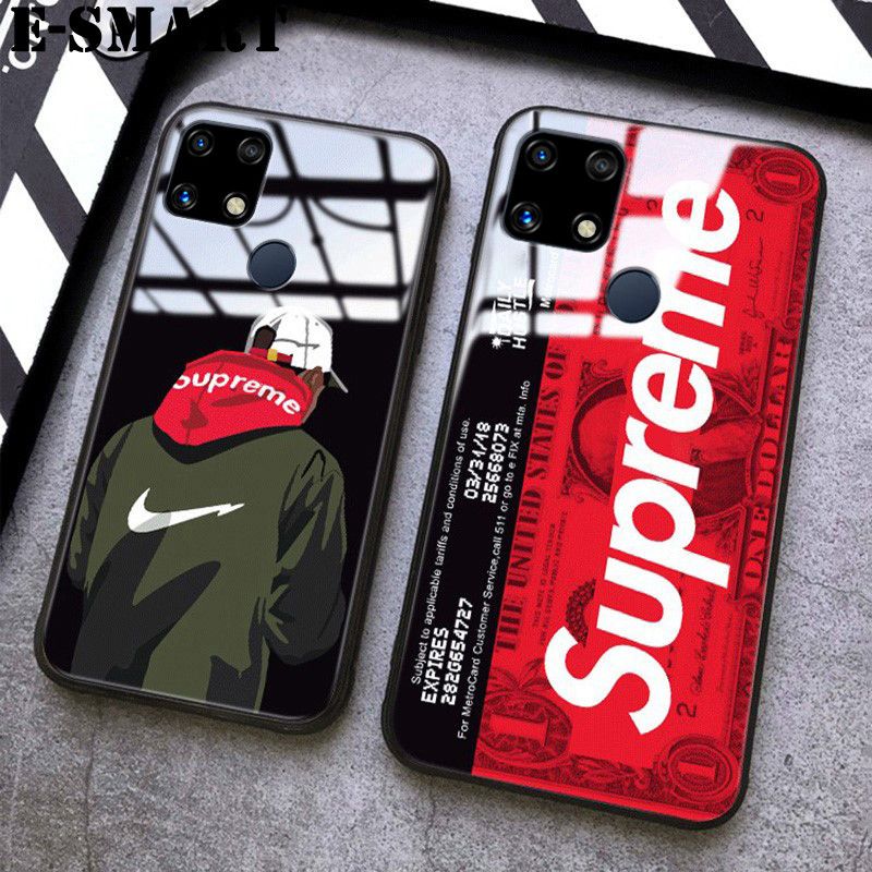 Supreme Phone Case OPPO A15 Back Cover Tempered Glass Protector Mirror Cases SUP Superme Supreme Design OPPO A15 Case