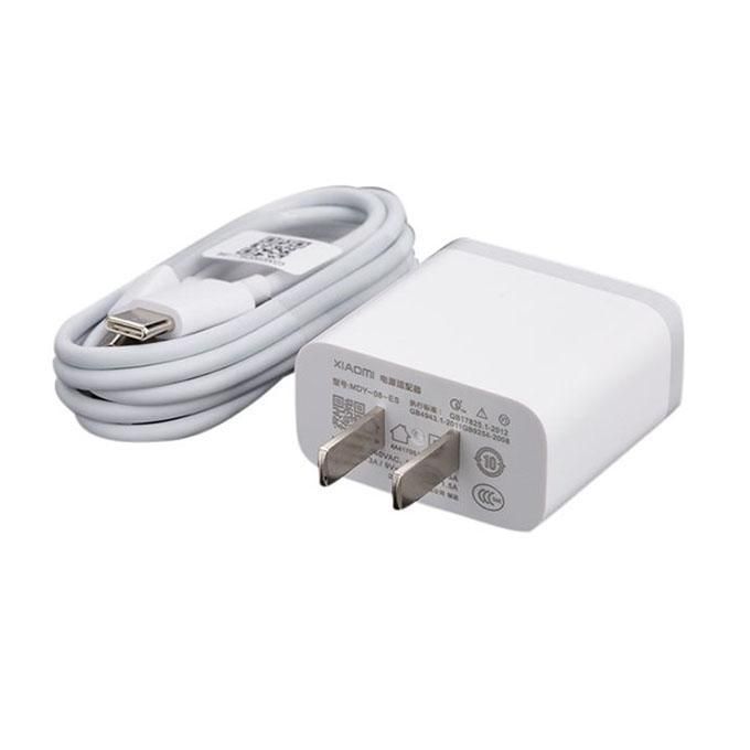 Fast Charger With Type-C Cable - White