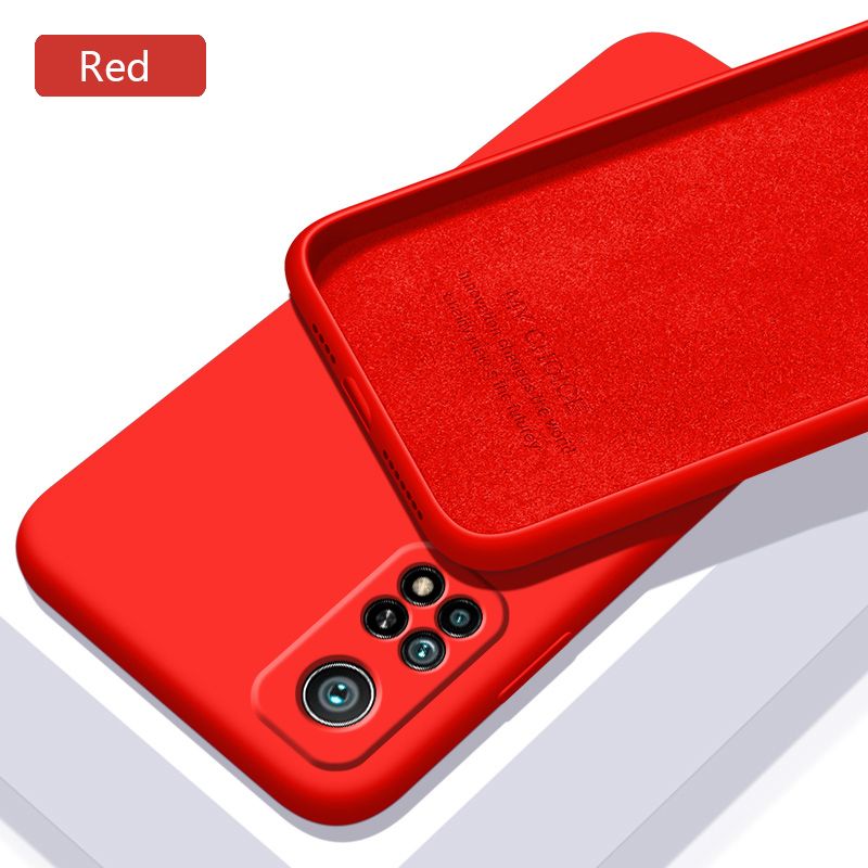 Biruiqu For Xiaomi Mi 10T 10T Pro Case Liquid Silicone Soft Rubber Shockproof Cover