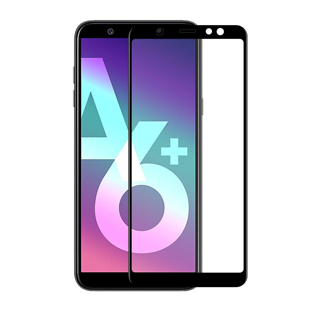 Samsung Galaxy A6+ (2018) Tempered Glass Full Glue 6D/9D- Black