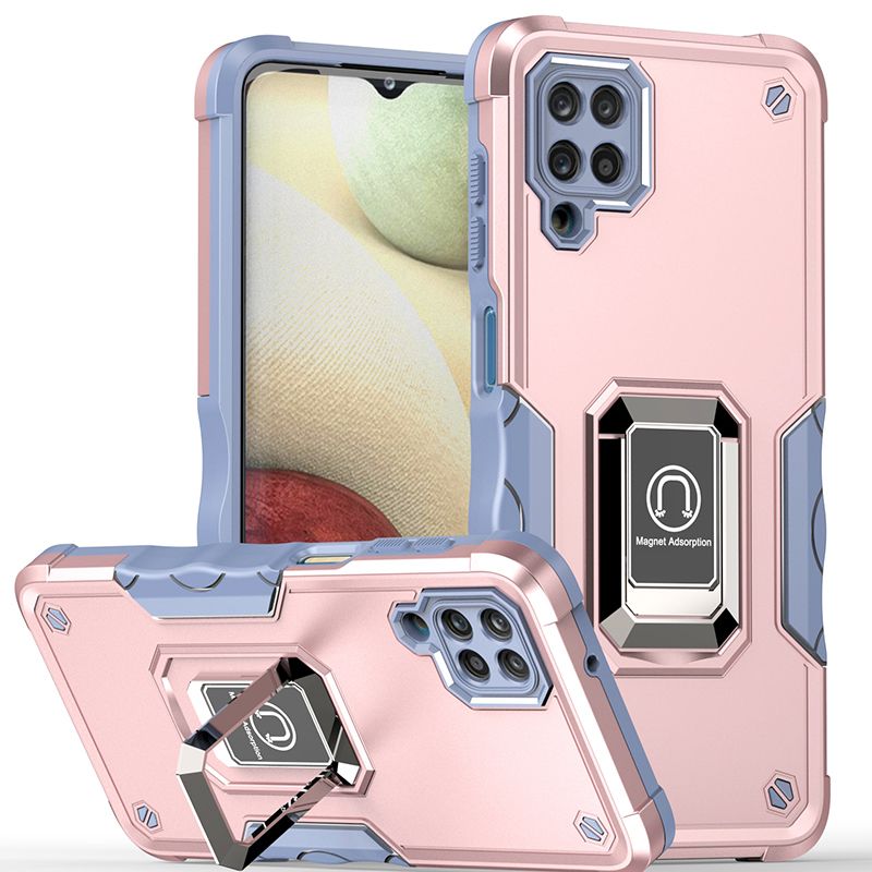 Magnetic Ring For Samsung Galaxy A12 Back Cover Slide Armor Shockproof Mobile Phone Case Mens And Boys Lens Protection Head Holder Cases