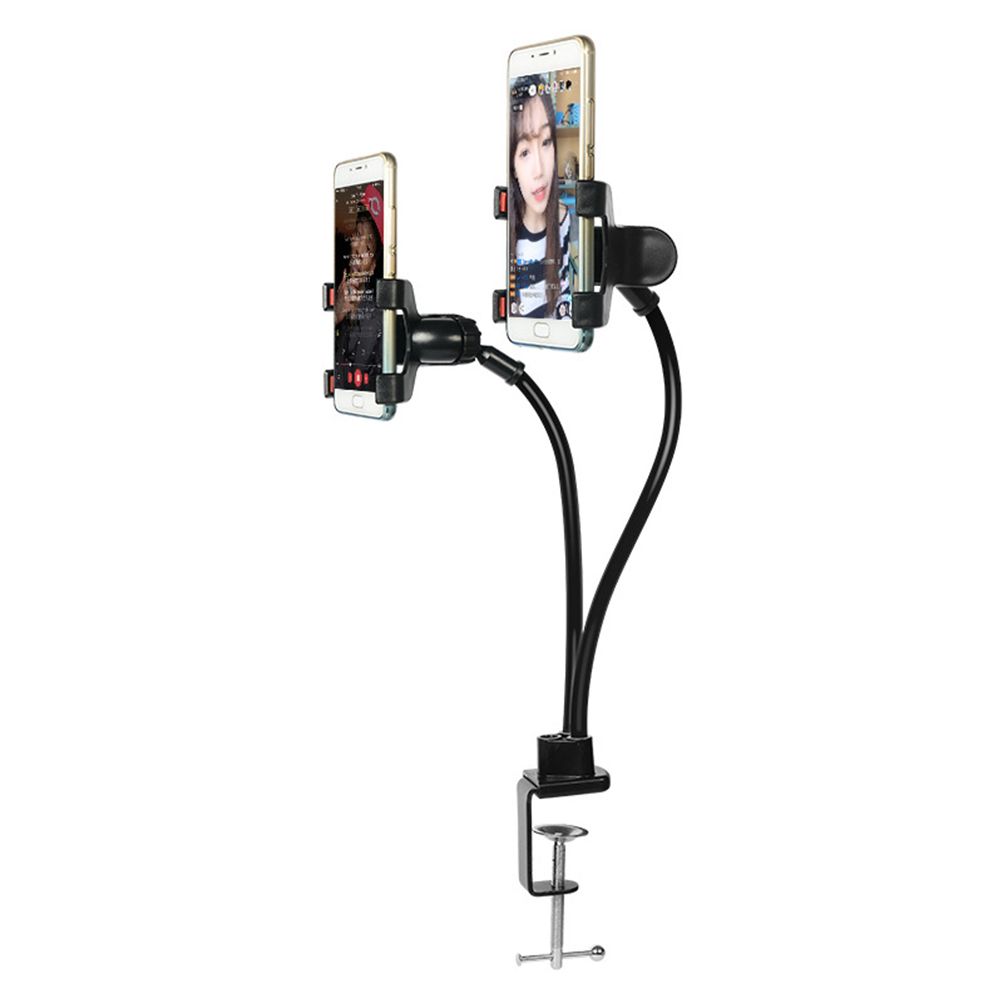 Microphone & Phone Stand Holder Mount Set 360 Degree Recording for Most Cellphone Microphone Clip