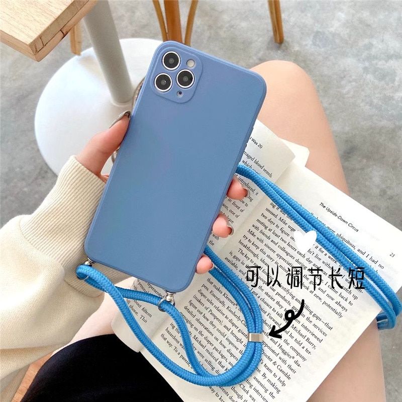 Strap Cord Chain Phone Case For iPhone 12 Pro Max MiNi 11Pro XS Max X XR X 7 8 Plus SE 20 Carry Necklace Lanyard Cover