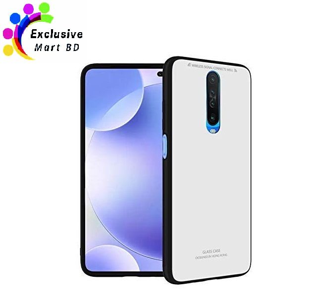 For Xiaomi Poco X2 Luxurious Toughened Shockproof Back Glass Case Cover
