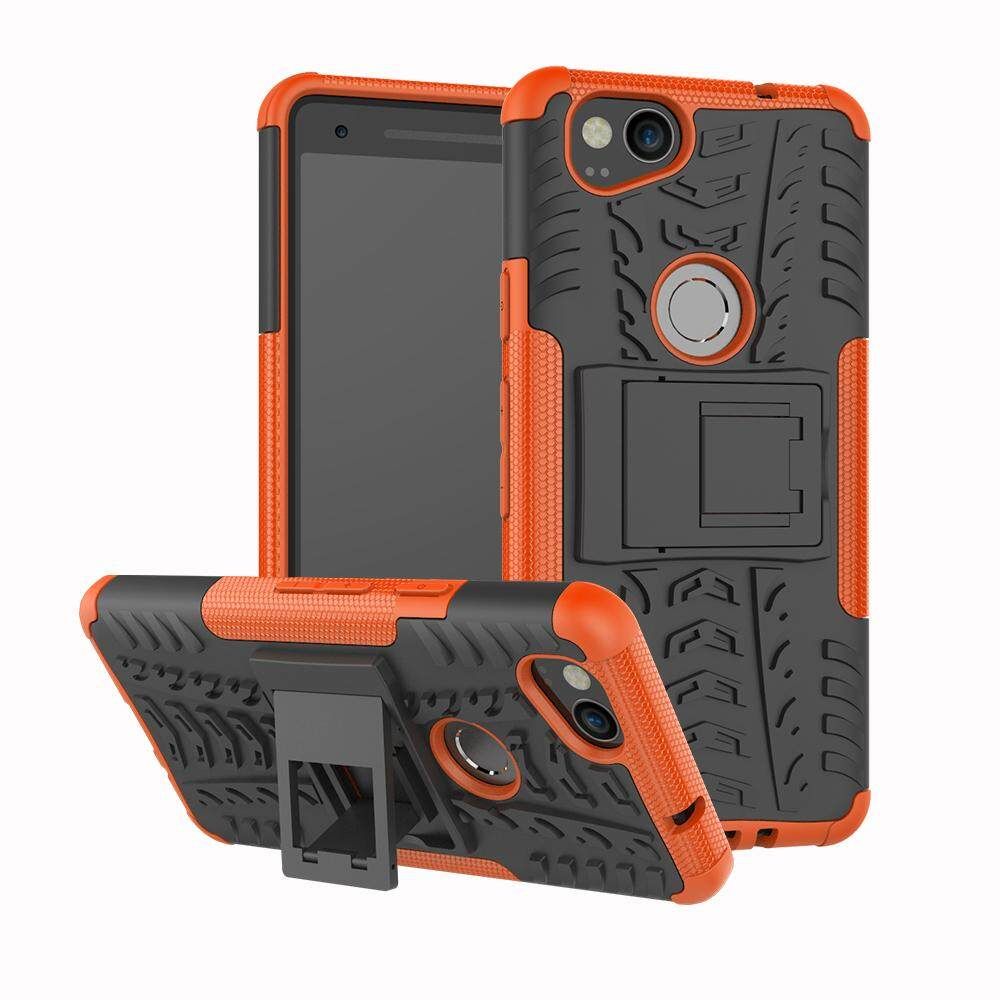 For Google Pixel 2 Dual Layer Heavy Duty Armor Tough Hybrid Shockproof Stand Protective Case Cover