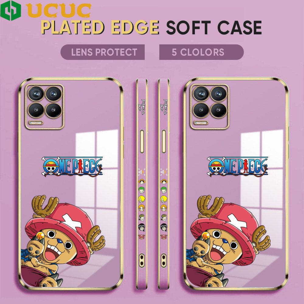 UCUC for Realme 8 5G Case Creative Cartoon Chopper Luxury 6D Plating Soft Casing Silicone Ultra Thin Phone Cover
