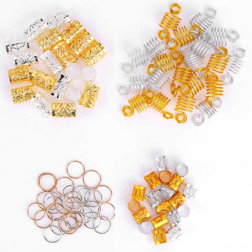 Dreadlock Hair Rings, 90 Piece Hair Drop Earrings Dreadlock Three Layer Hair Clip Bows Decoration For Women And rls