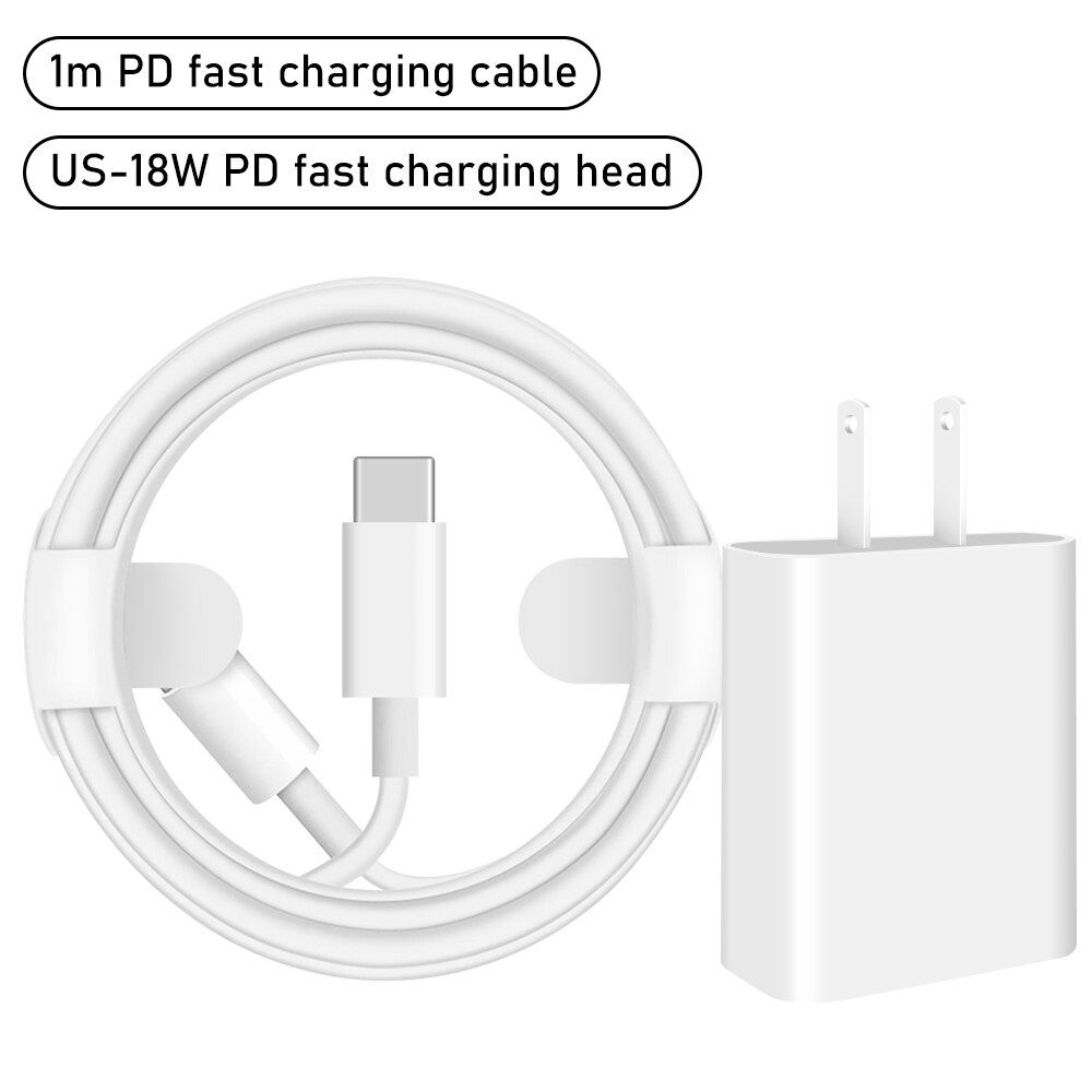 Fast Charge 18W PD Charger for iPhone 12 pro Max 11 X Xs 8 iPad Charger QC 3.0 Type C for iPad Pro 11 usb C charger