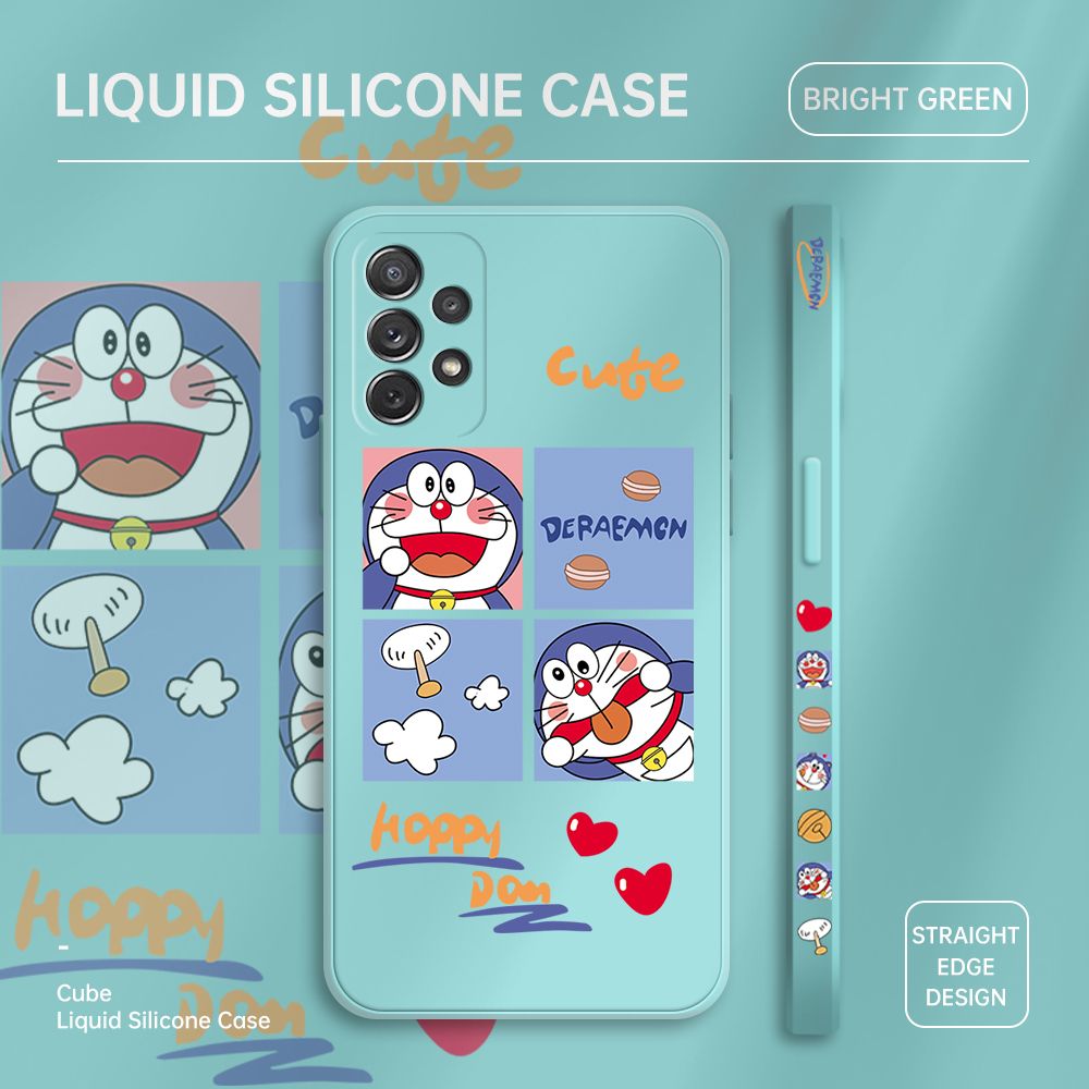 ZeroQiQi for Samsung A72 5G Case Cartoon Cat Phone Cover Soft Full Lens Protection Case Ultra Thin Soft Liquid Silicone Phone Case