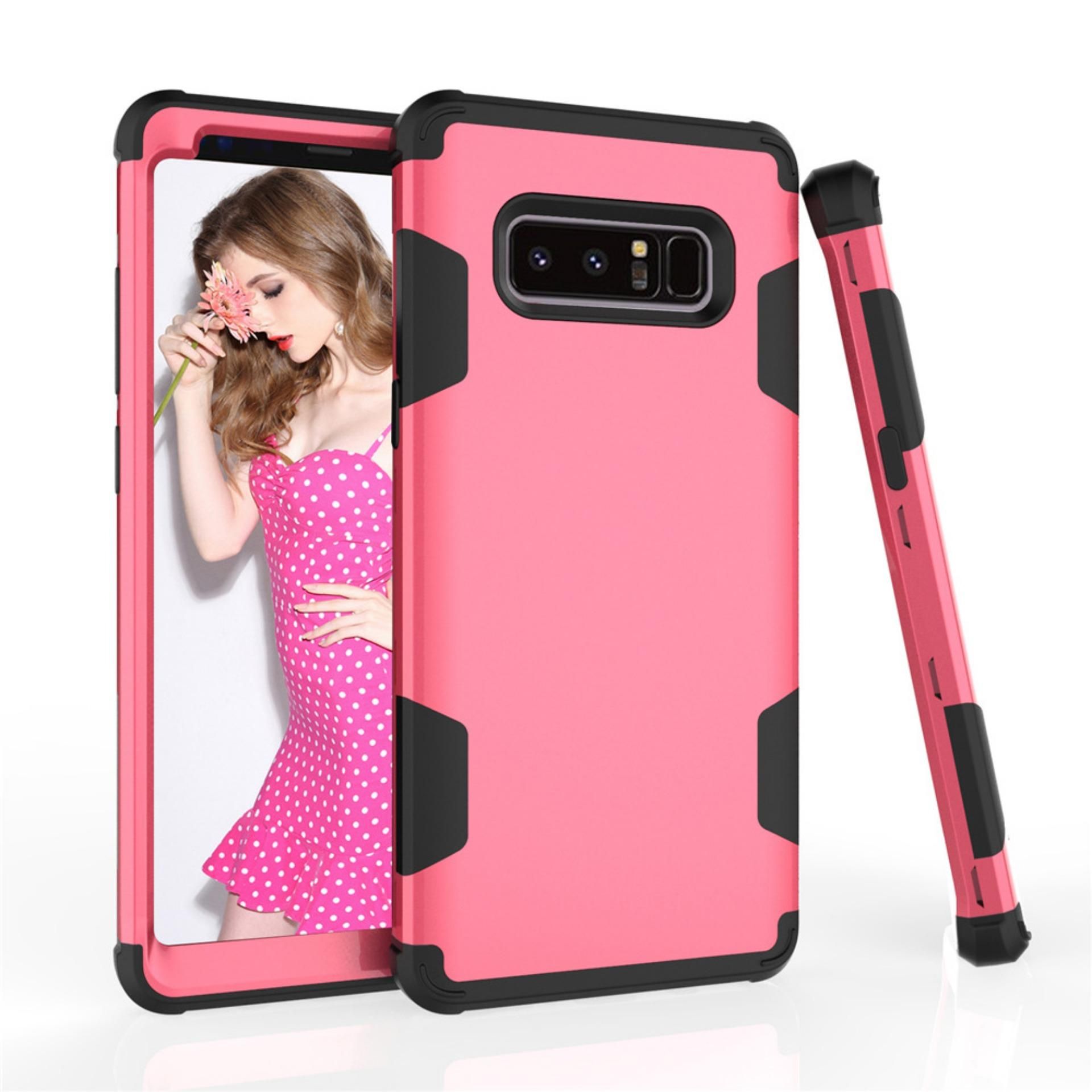 for Samsung Galaxy Note 8 Case [All-Round] 360 Full Body Protection Case Hybrid Dual Layer Armor Defender Cover, Matte Surface,  Non-Slip, Shockproof, Impact Resistant, Patch Work Color