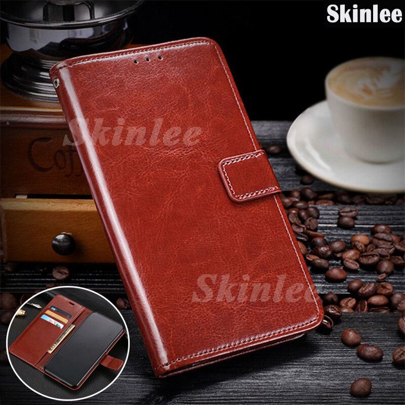 Skinlee Phone Case Sharp Aquos Sense6S Luxury Wallet Card Slot Flip Stand PU Leather Case for Sharp Aquos Sense 6 Phone Back Cover