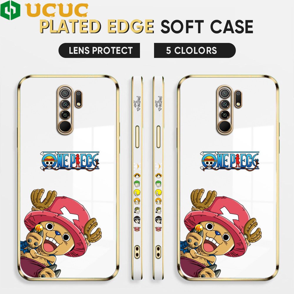 UCUC for Redmi 9 Case Creative Cartoon Chopper Luxury 6D Plating Soft Casing Silicone Ultra Thin Phone Cover