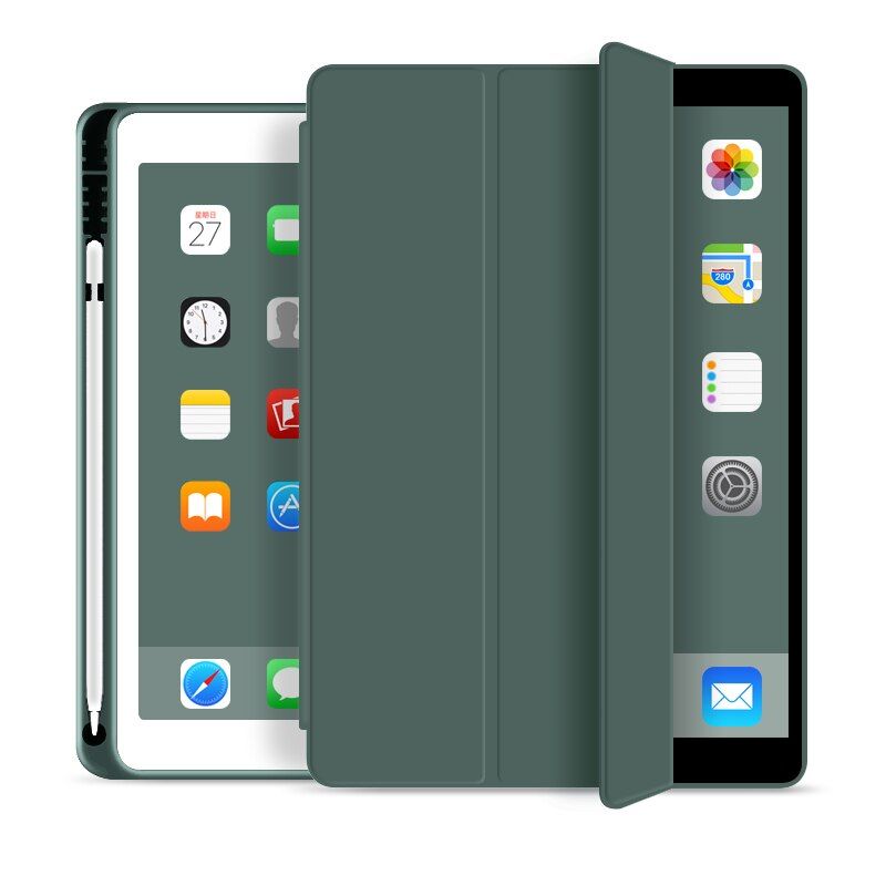 Case for iPad 2018 9.7 Smart Cover with Pencil Holder for iPad 2017 5th Folding Stand Silicone Case for iPad 6th Generation Case