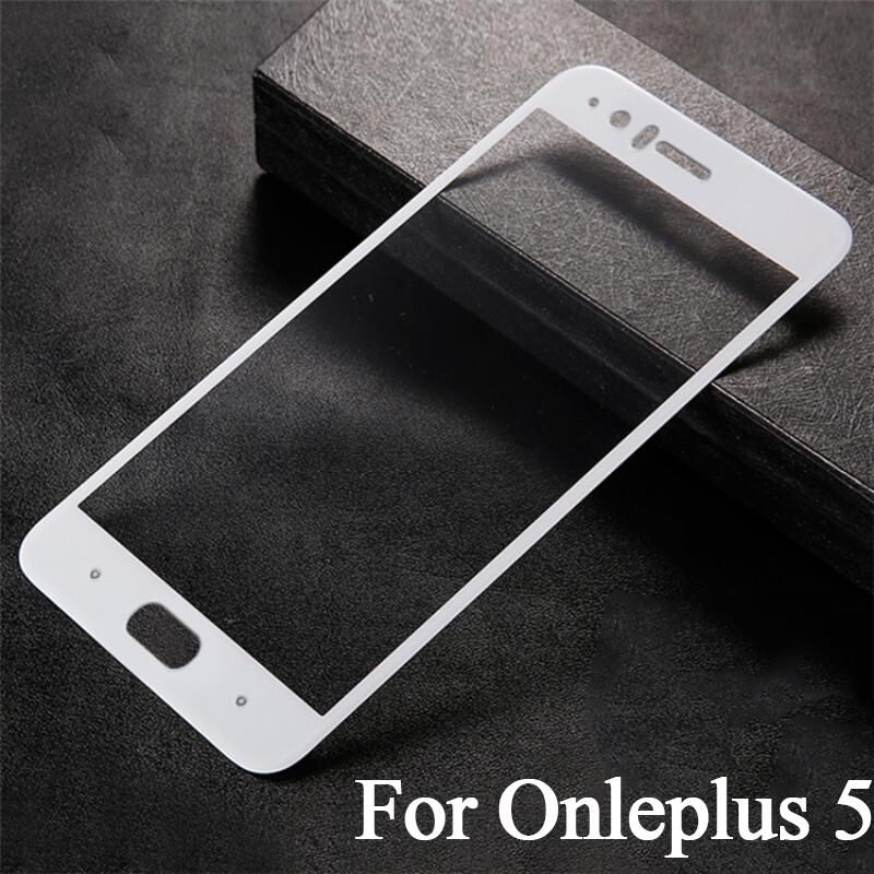 5D Tempered Glass for Oneplus 5- White and Transparent