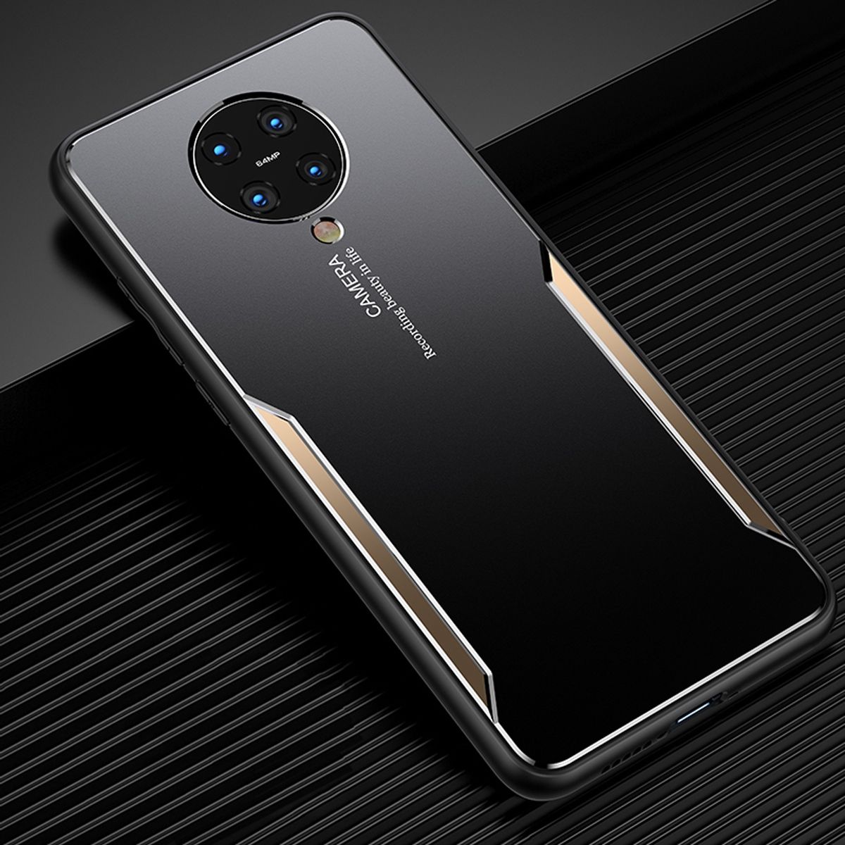 For Xiaomi Redmi K30 Electroplated Metal Back Panel Soft TPU Bumper Double Shockproof Protective Cover Compatible case