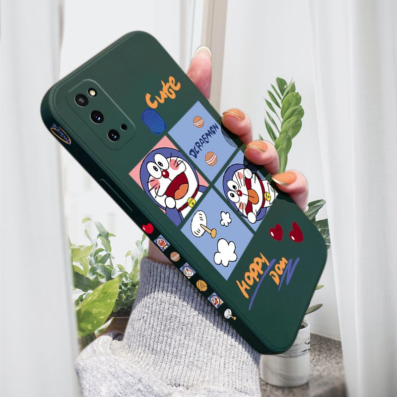 AMORVOR for Samsung Galaxy M31 Back Cover Cute Happy Cartoon Side design Soft Case Multicolor Liquid Silicone Phone Cases