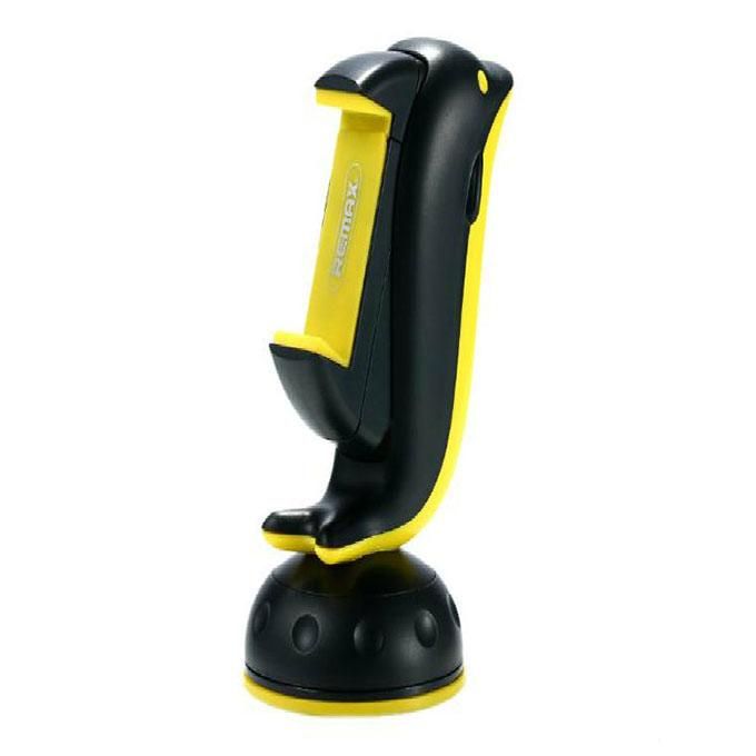 Remax RM-C20 Car Phone Holder On The Dashboard - Yellow