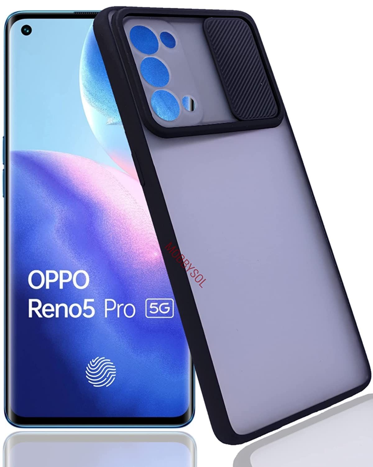 For Oppo Reno 5 Jkobi Hard PC Camera Protection Shutter Translucent Back Cover Case for Oppo OPPO RENO 5 Back cover