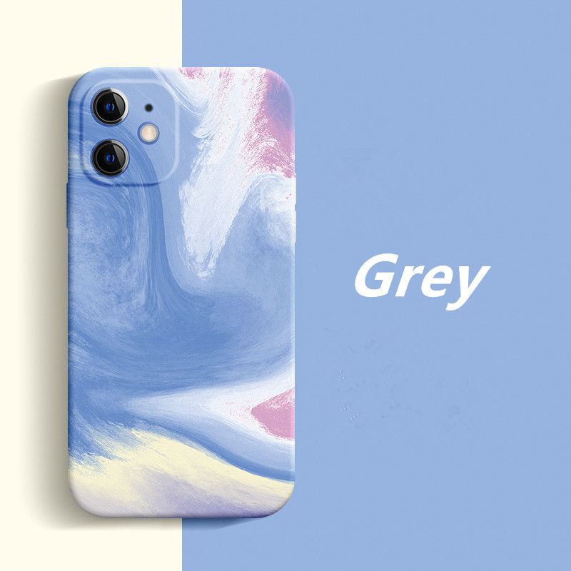 Watercolor Fashion TPU Phone Case for OPPO A15 A15S A53  A54 A74 A94 A5S A12 A7 A3S A12E A52 A92 A91 A31 F11 F9 F7 A59 F1S Reno 5F 4 2F INS Square Silicone Gradient Painting Soft Case Cover