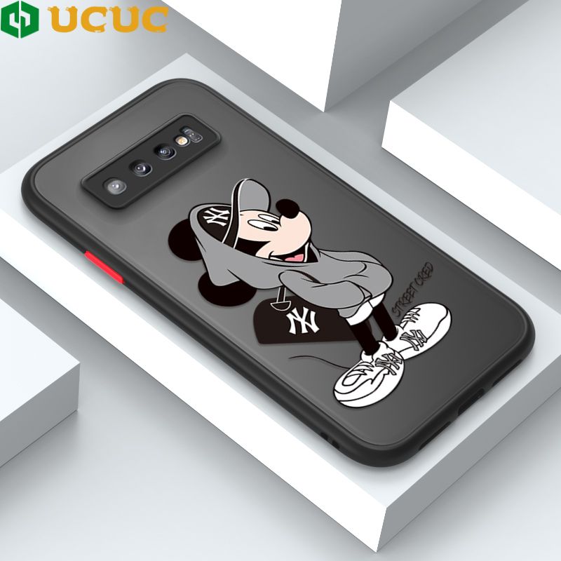 UCUC for Samsung Galaxy S10 Back Cover Handsome Mouse Frosted Transparent Hard Phone Case Thin Shockproof Full Cover Camera Protect Case