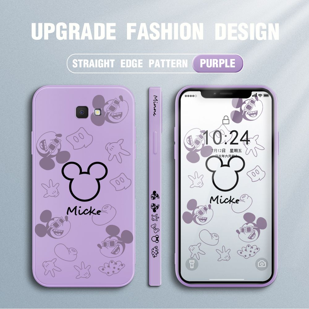 FHKL for Samsung Galaxy J7 Prime Back Cover Mickey Print Side design Soft Case Multicolor Liquid Silicone Phone Cases