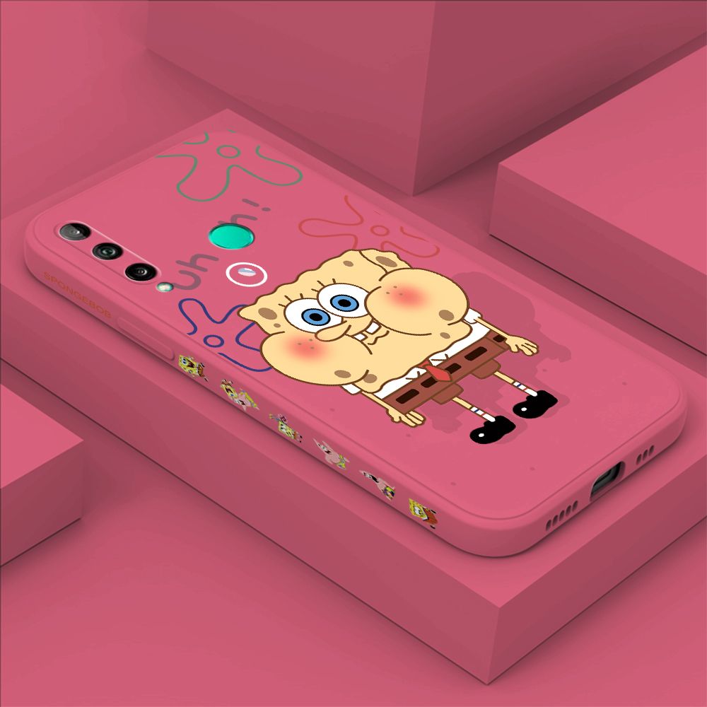 ZeroQiQi for Huawei Y7P Case Cartoon Anime Side Printing Cases Soft Liquid Silicone Phone Cover