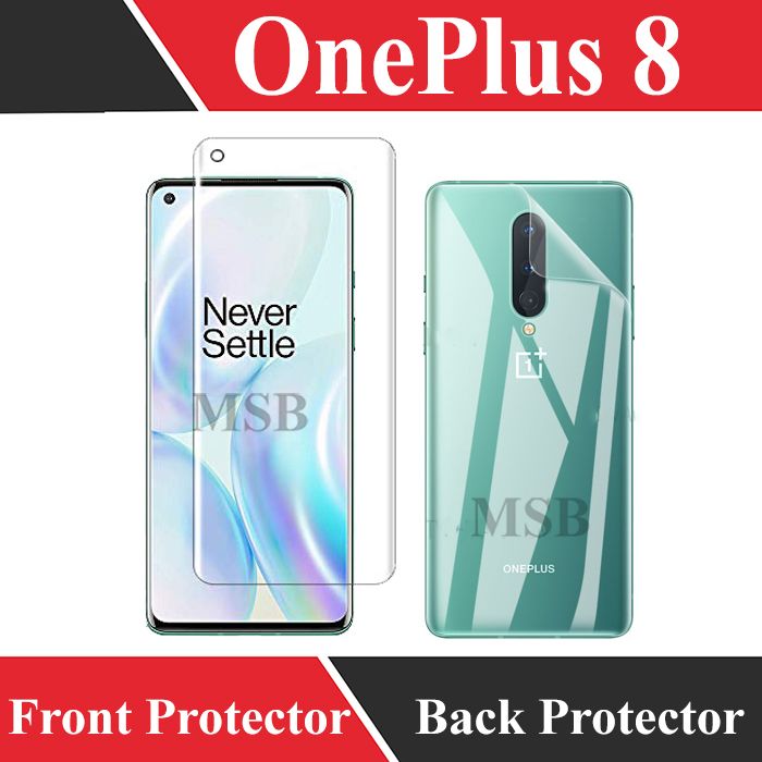 For OnePlus 8 Front+Back 3D Full Cover Screen Protector TPU Film Soft Hydrogel Film (Not Glass)