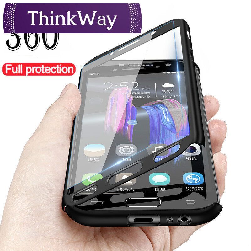 360 Full Cover Phone Case For Samsung Galaxy A32 A42 5G Note 3 4 5 8 9 10 Plus J4 J6 A6 A8 A7 A9 Plus  Protective Shell Case Cover With Tempered Glass Film