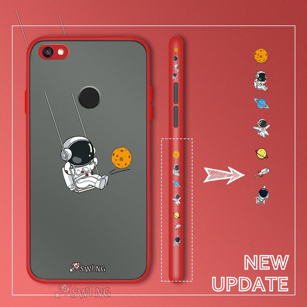 UCUC for Redmi Note 5A Prime Back Cover Swing Astronaut Side Printed Design Phone Case Ultra Thin Frosted Cover Shockproof Phone Cover
