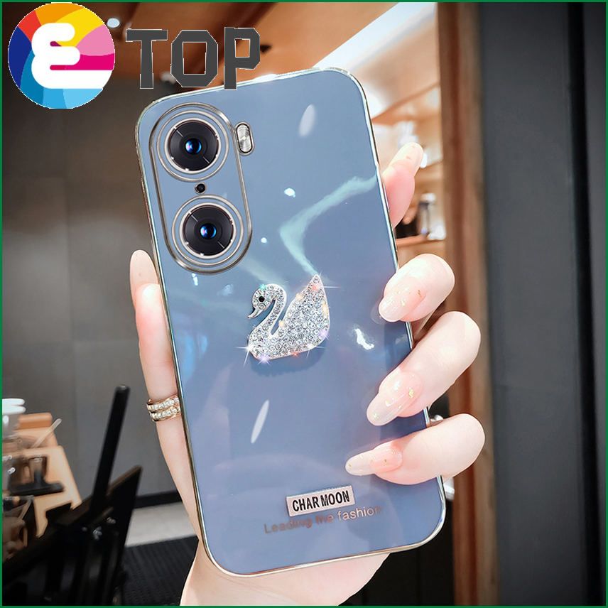 Suitable for Huawei Glory 60 mobile phone shell new Glory 60pro creative swan honor lens all-inclusive soft silicone