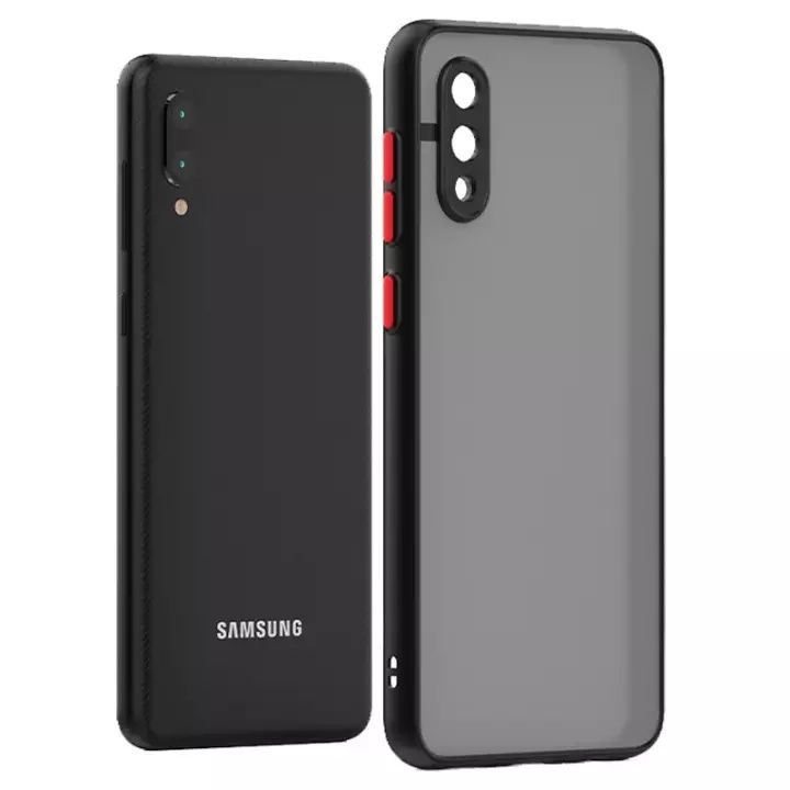 Samsung Galaxy A11 / M11 - Luxury Matte Shockproof Camera Bumper Protective Smoky Transparent Trendy Stylish Back Cover Case