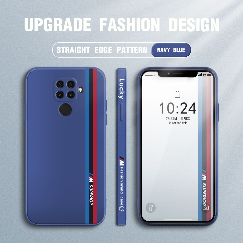 Jizetin for Huawei Nova 5i Pro / 5Z Back Cover Simple Graffiti Track Side Design Liquid Silicone Phone Case Soft Full Camera Protect Phone Cases