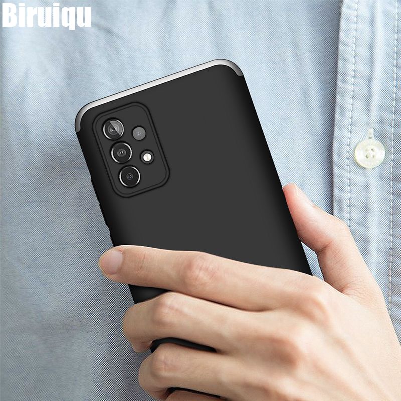 Biruiqu For Samsung Galaxy A52 A72 Shockproof Full Protection Hard Dual Armor Back Case Cover