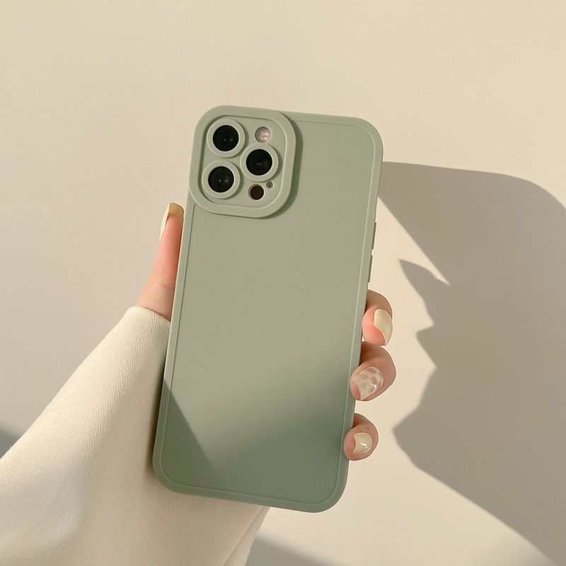 Solid Color Soft Silicone Cover Mobile Phone Protective Case