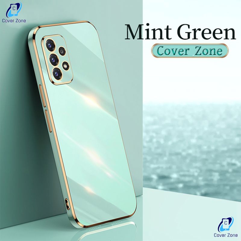 For Samsung Galaxy A52S / Galaxy A52 Luxury 6D Plating Soft Casing Silicone Square Frame Phone Case Shiny Bling Case Samsung A52S Back Cover