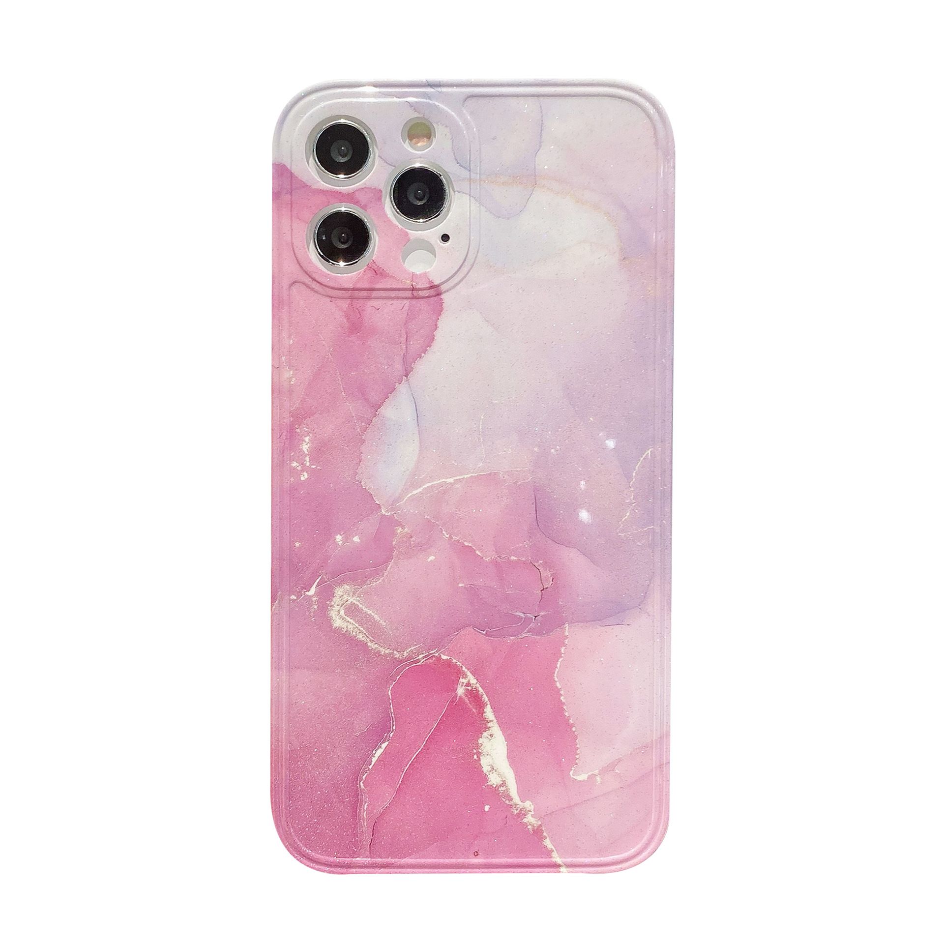 Yfashion Sparkling tter Marble Pattern Mobile Phone Case For Iphone 12/12 Pro Protective Case color